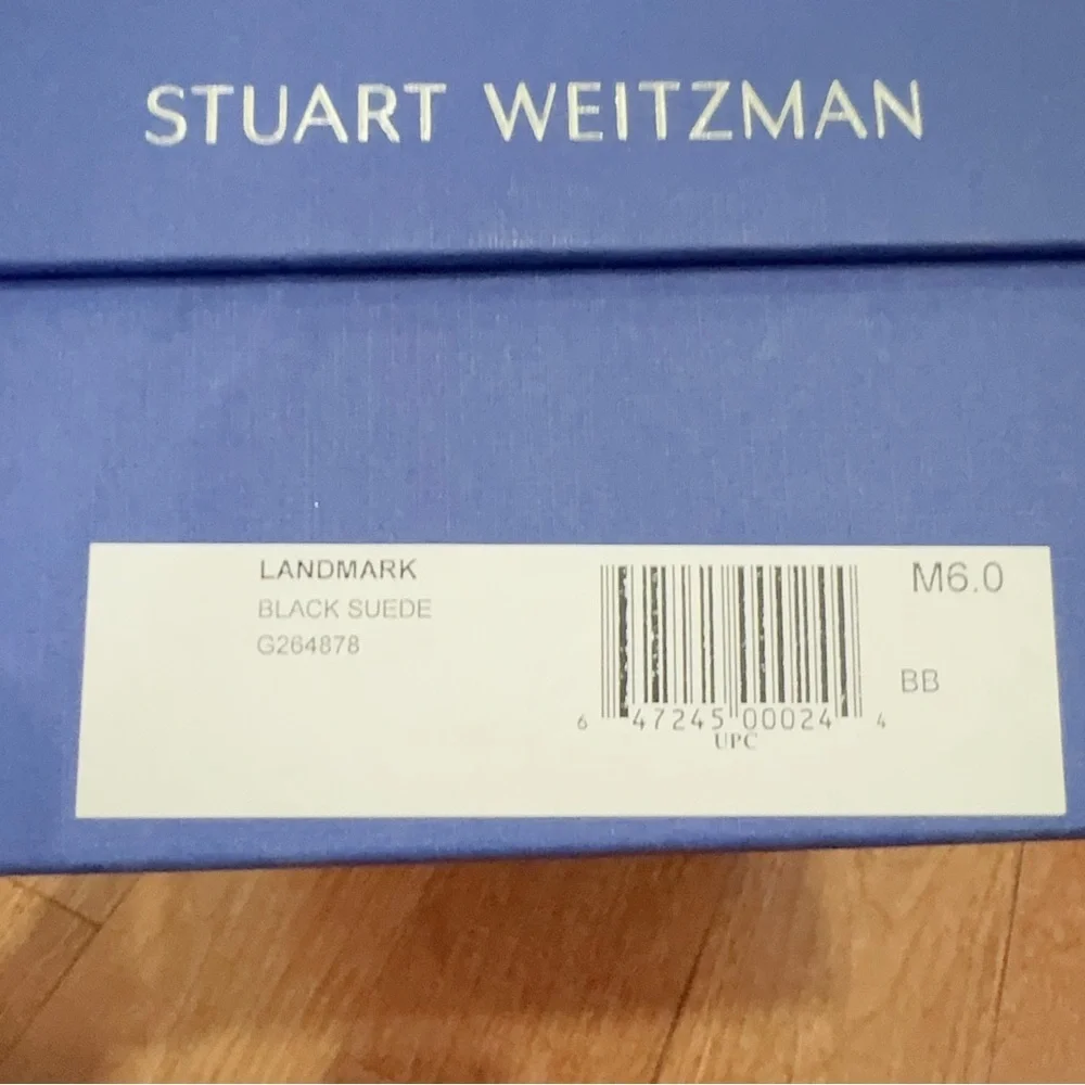 Stuart Weitzman Landmark Over-the-Knee Black Suede Boots Size 36.5/6 NIB